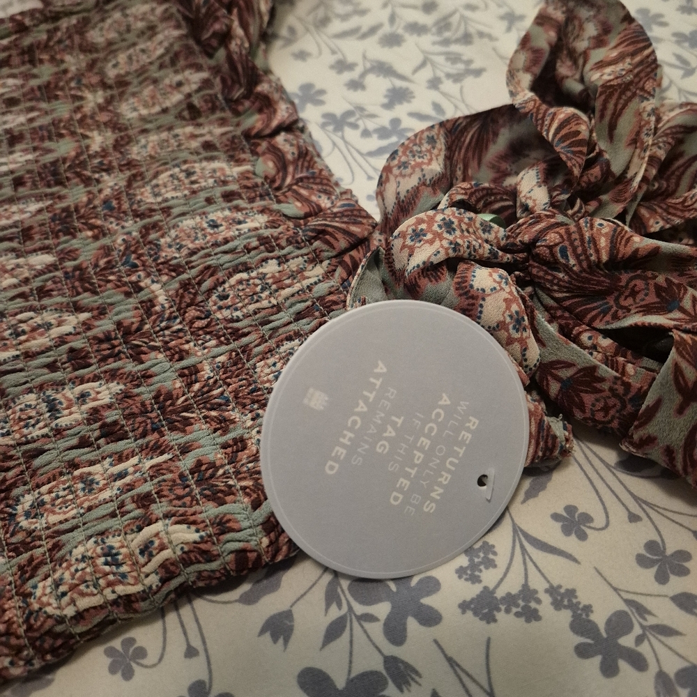 NWT Hill House Ribbon Ellie Nap Dress Sage Pinecone - Picture 5 of 9